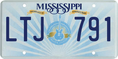 MS license plate LTJ791