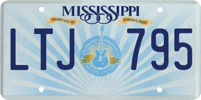 MS license plate LTJ795