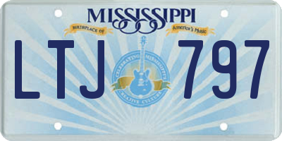 MS license plate LTJ797