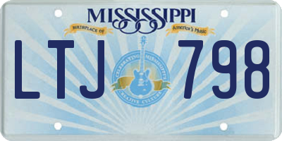 MS license plate LTJ798