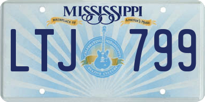 MS license plate LTJ799