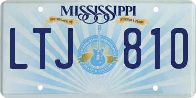 MS license plate LTJ810