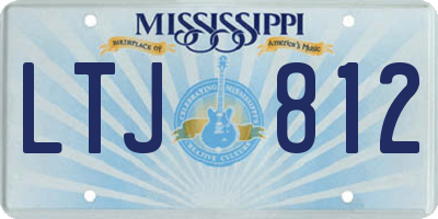 MS license plate LTJ812