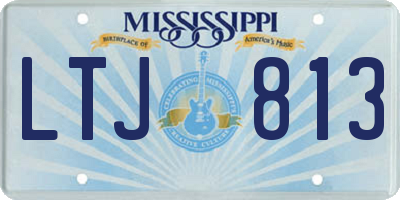 MS license plate LTJ813