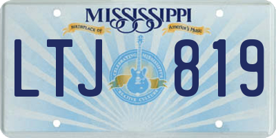 MS license plate LTJ819