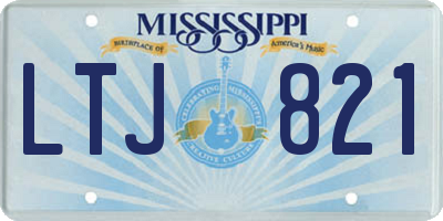 MS license plate LTJ821