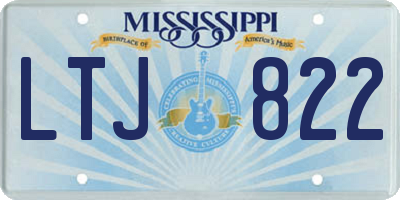 MS license plate LTJ822