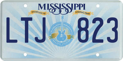 MS license plate LTJ823