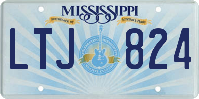 MS license plate LTJ824