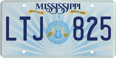 MS license plate LTJ825