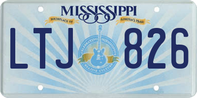 MS license plate LTJ826