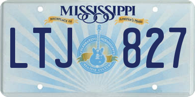 MS license plate LTJ827