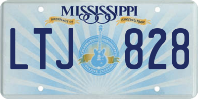 MS license plate LTJ828