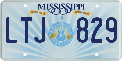 MS license plate LTJ829