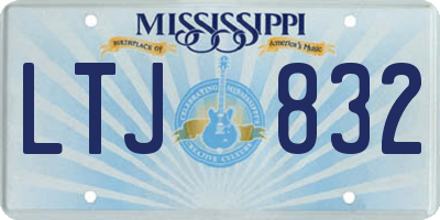 MS license plate LTJ832