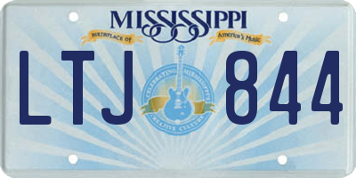 MS license plate LTJ844