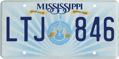 MS license plate LTJ846