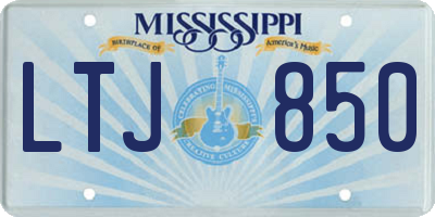 MS license plate LTJ850