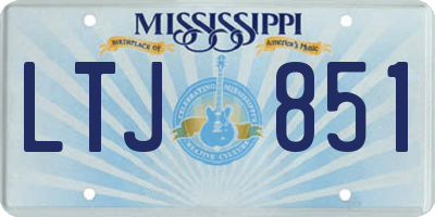 MS license plate LTJ851