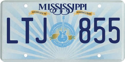 MS license plate LTJ855