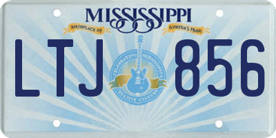 MS license plate LTJ856