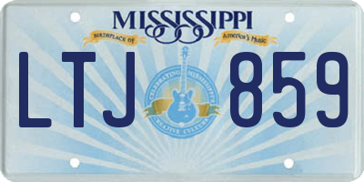 MS license plate LTJ859