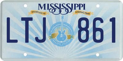 MS license plate LTJ861