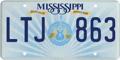 MS license plate LTJ863