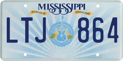 MS license plate LTJ864
