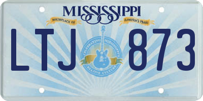 MS license plate LTJ873