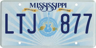 MS license plate LTJ877