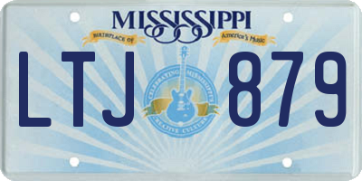 MS license plate LTJ879