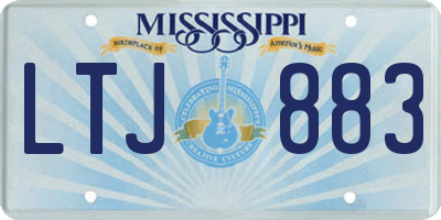 MS license plate LTJ883