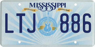 MS license plate LTJ886