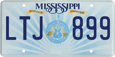 MS license plate LTJ899