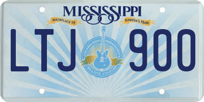 MS license plate LTJ900