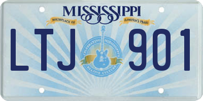 MS license plate LTJ901