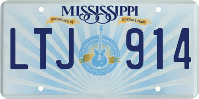 MS license plate LTJ914