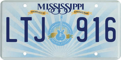 MS license plate LTJ916