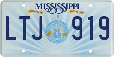 MS license plate LTJ919