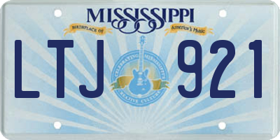 MS license plate LTJ921
