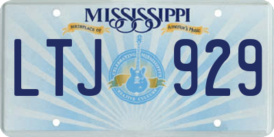 MS license plate LTJ929