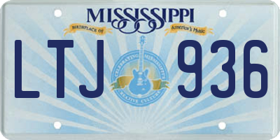 MS license plate LTJ936