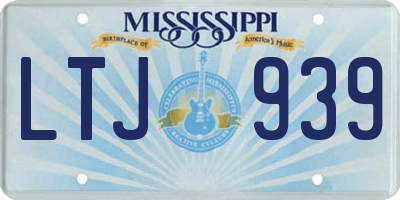 MS license plate LTJ939