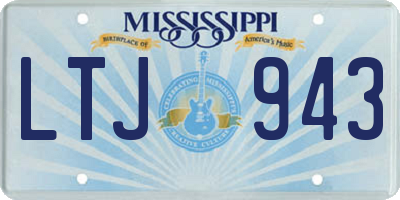 MS license plate LTJ943