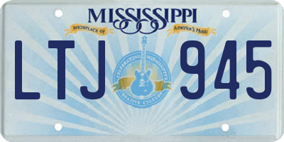 MS license plate LTJ945