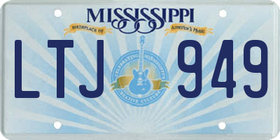 MS license plate LTJ949