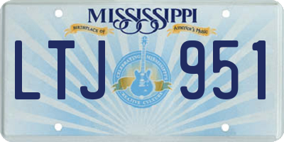 MS license plate LTJ951