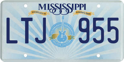 MS license plate LTJ955