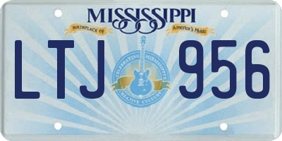 MS license plate LTJ956
